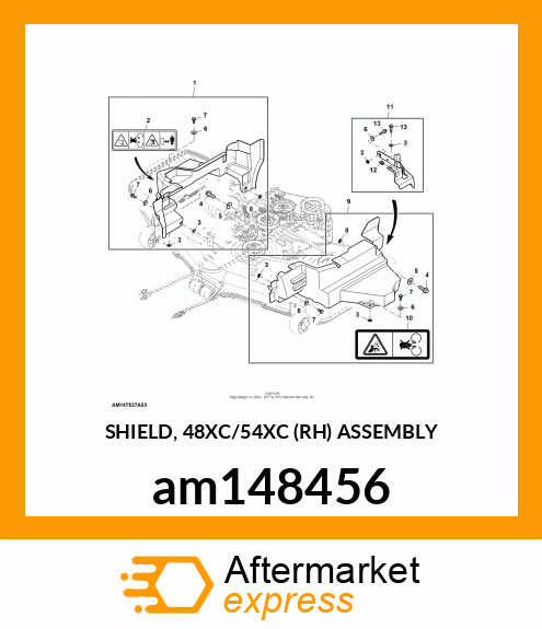 SHIELD, 48XC/54XC (RH) ASSEMBLY am148456