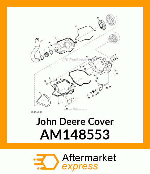 COVER, COVER, CVT LOWER WITH INSERT AM148553