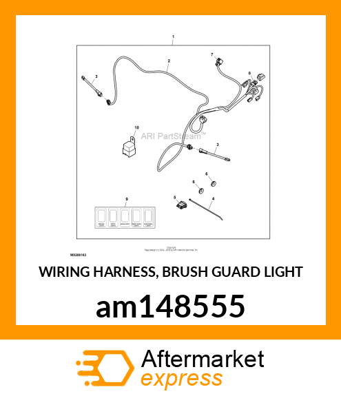 WIRING HARNESS, BRUSH GUARD LIGHT am148555