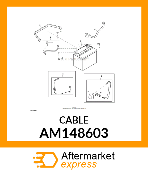 WIRING HARNESS, X3 BATTERY CABLE AM148603