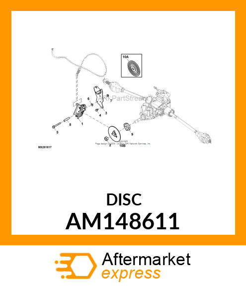 ROTOR, ASSEMBLY, PARK BRAKE AM148611