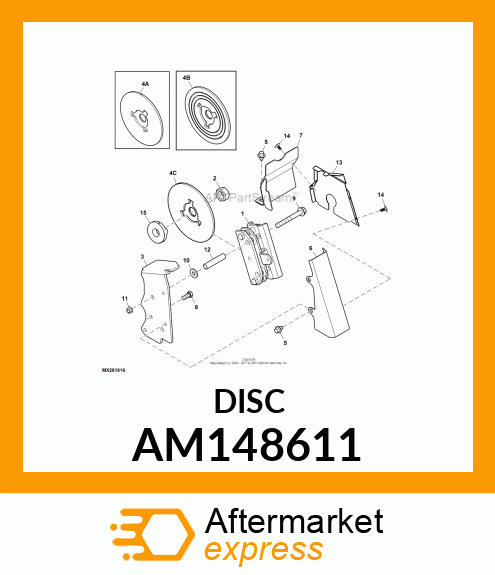 ROTOR, ASSEMBLY, PARK BRAKE AM148611