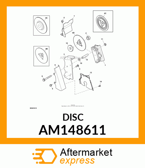 ROTOR, ASSEMBLY, PARK BRAKE AM148611