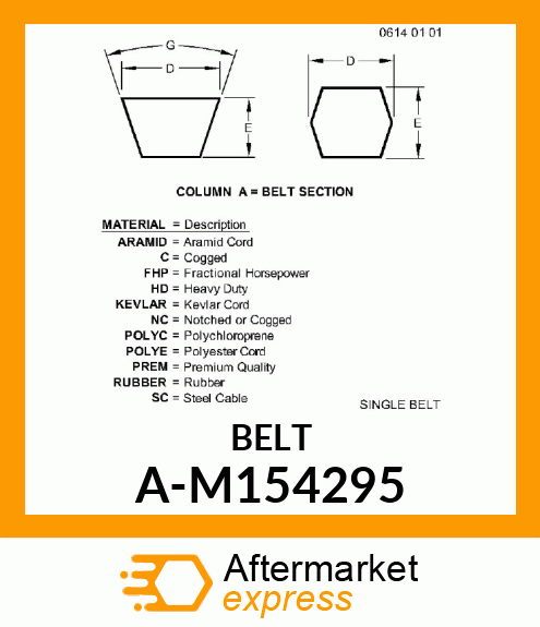 V-Belt - JOHN BELT A-M154295