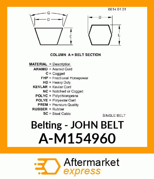 Belting - JOHN BELT A-M154960