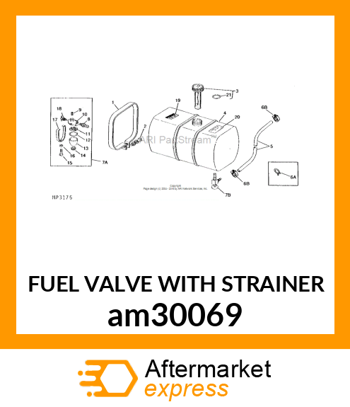 FUEL VALVE WITH STRAINER am30069