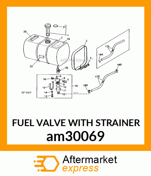 FUEL VALVE WITH STRAINER am30069