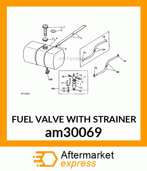 FUEL VALVE WITH STRAINER am30069