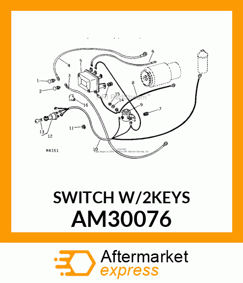 Switch - IGNITION & STARTER SWTICH-PUR AM30076