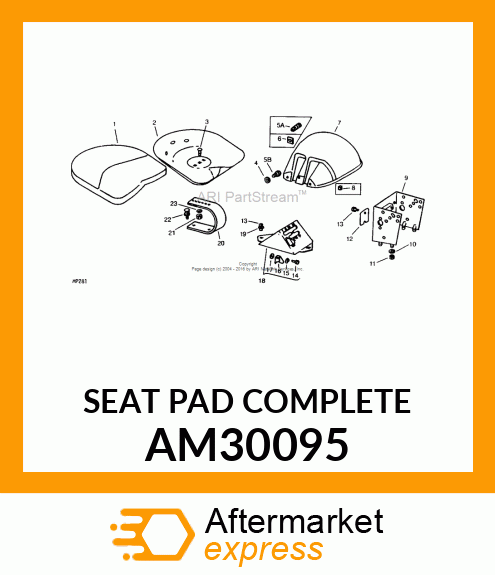 SEAT PAD COMPLETE AM30095