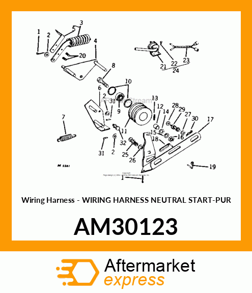 Wiring Harness - WIRING HARNESS NEUTRAL START-PUR AM30123