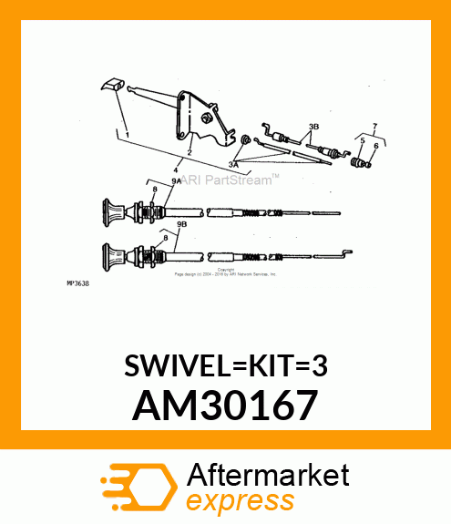 CONTROL SWIVEL W/HARDWARE AM30167