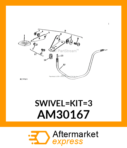 CONTROL SWIVEL W/HARDWARE AM30167