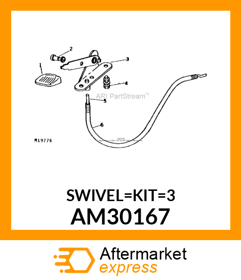 CONTROL SWIVEL W/HARDWARE AM30167