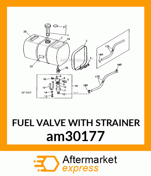 FUEL VALVE WITH STRAINER am30177