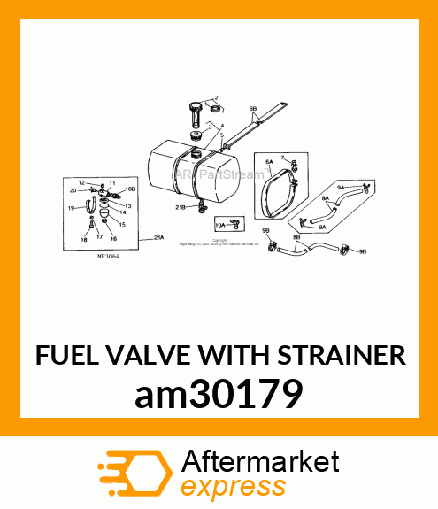 FUEL VALVE WITH STRAINER am30179