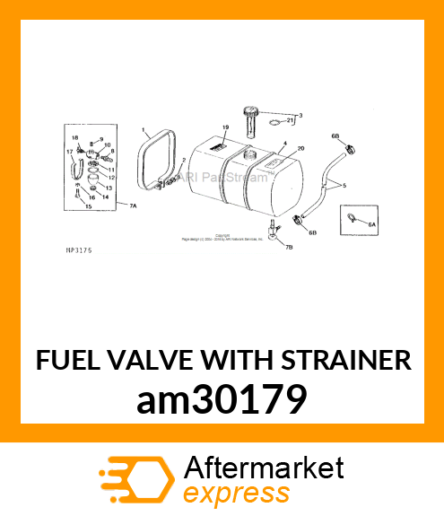 FUEL VALVE WITH STRAINER am30179