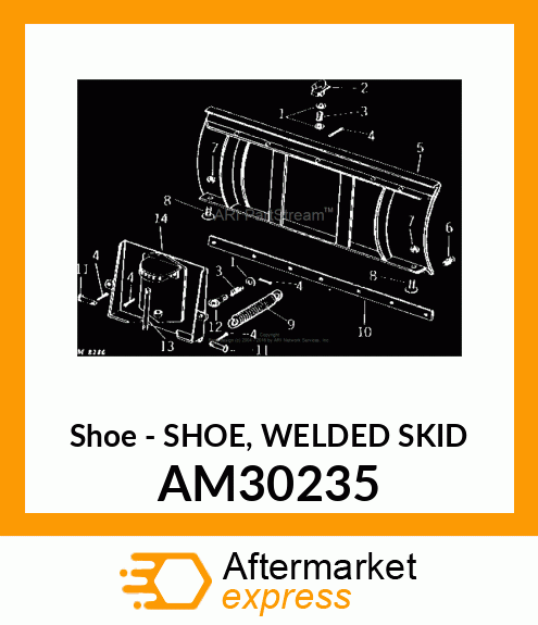 Shoe - SHOE, WELDED SKID AM30235