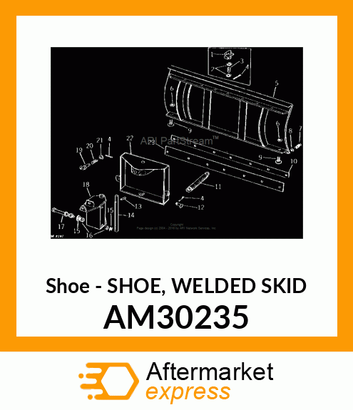 Shoe - SHOE, WELDED SKID AM30235