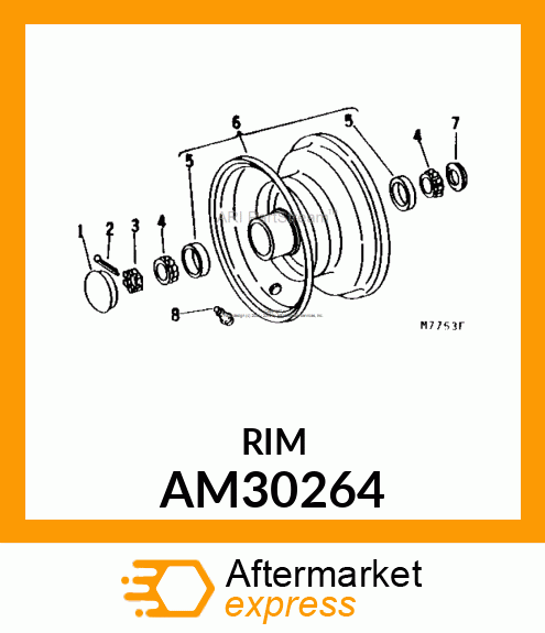 Wheel - FRONT WHEEL W/BRG ASSY-PUR AM30264