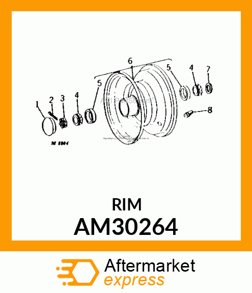 Wheel - FRONT WHEEL W/BRG ASSY-PUR AM30264