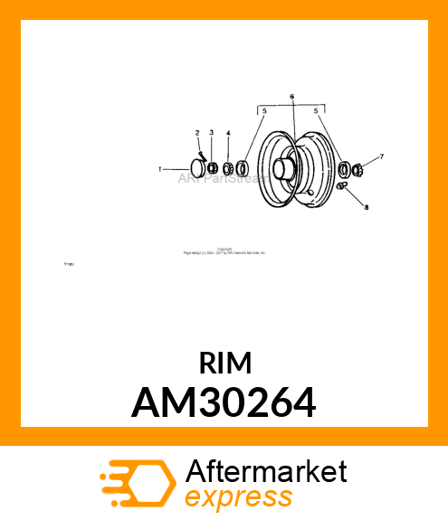 Wheel - FRONT WHEEL W/BRG ASSY-PUR AM30264