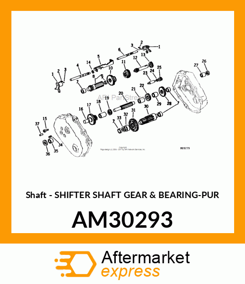 Shaft - SHIFTER SHAFT GEAR & BEARING-PUR AM30293