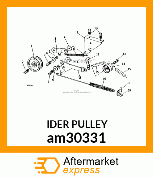 IDLER, IDLER, W/BRG, AM37248 CARTON am30331