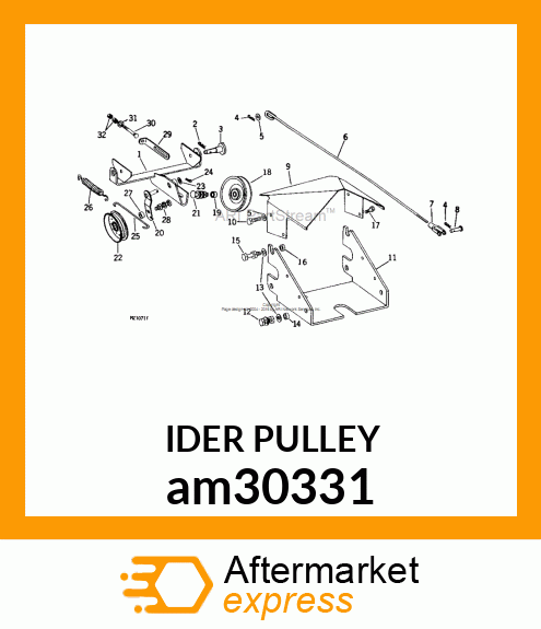 IDLER, IDLER, W/BRG, AM37248 CARTON am30331