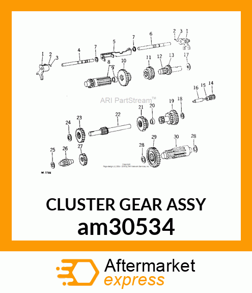 CLUSTER GEAR ASSY am30534