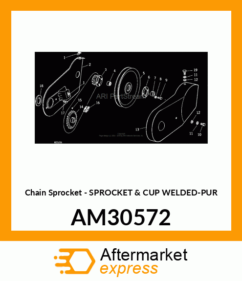 Chain Sprocket - SPROCKET & CUP WELDED-PUR AM30572