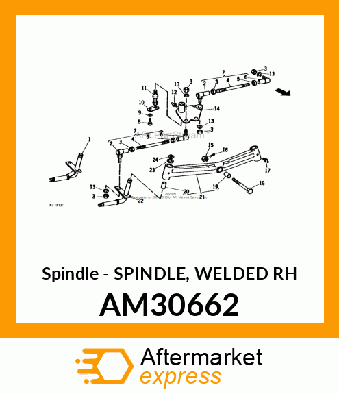 Spindle - SPINDLE, WELDED RH AM30662