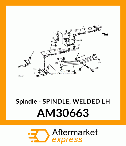 Spindle - SPINDLE, WELDED LH AM30663