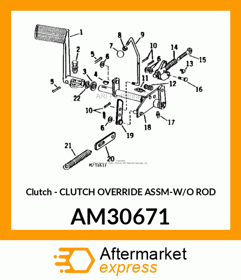 Clutch - CLUTCH OVERRIDE ASSM-W/O ROD AM30671