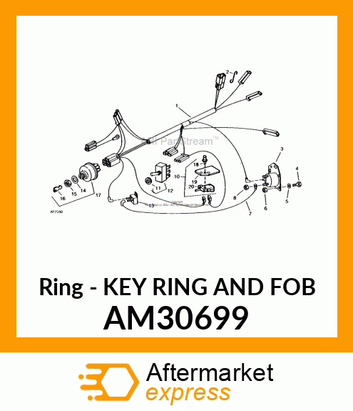 Ring - KEY RING AND FOB AM30699