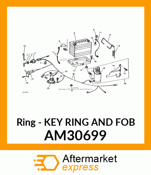 Ring - KEY RING AND FOB AM30699