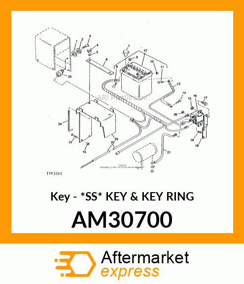 Key - *SS* KEY & KEY RING AM30700