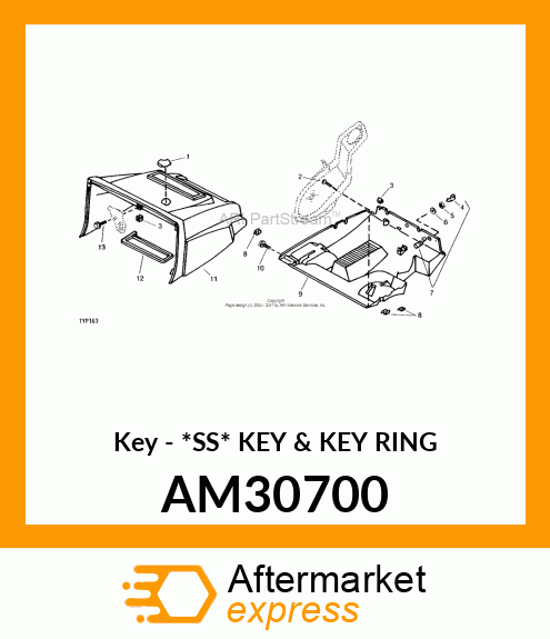 Key - *SS* KEY & KEY RING AM30700