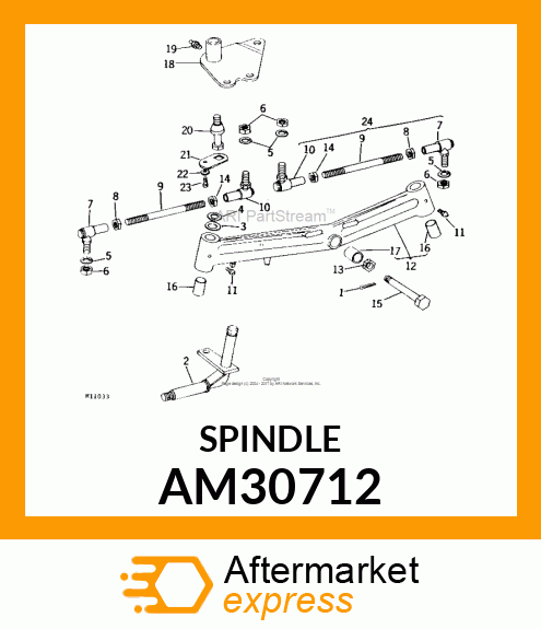 Spindle - SPINDLE, WELDED RH (GT4) AM30712