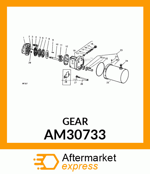 Gear - IDLER GEAR ASSY AM30733