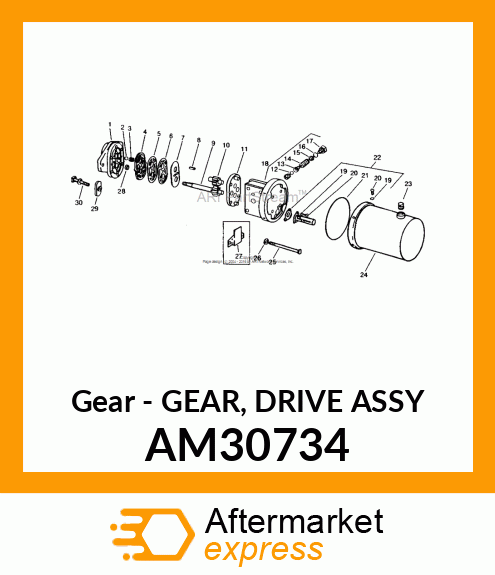 Gear - GEAR, DRIVE ASSY AM30734