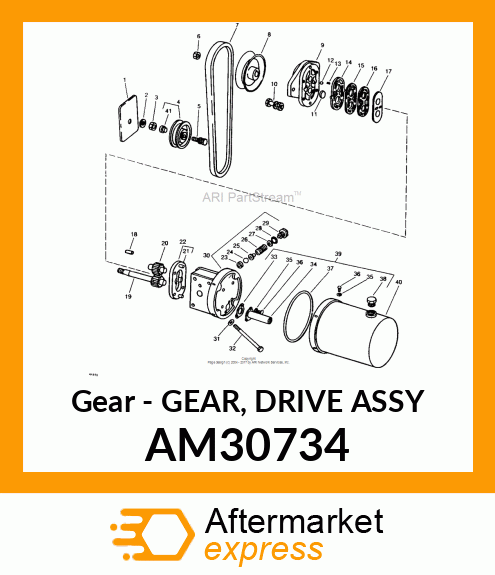 Gear - GEAR, DRIVE ASSY AM30734