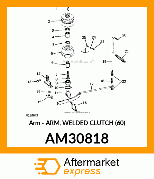 Arm - ARM, WELDED CLUTCH (60) AM30818