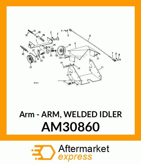 Arm - ARM, WELDED IDLER AM30860