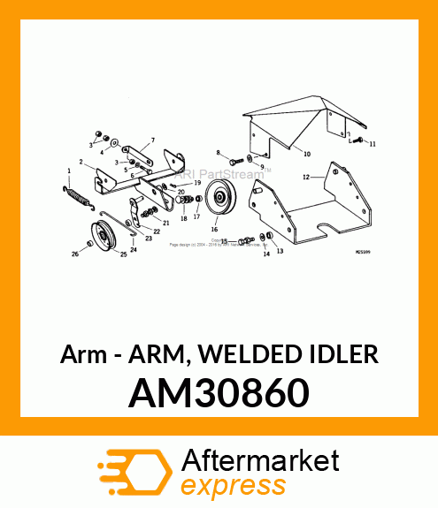 Arm - ARM, WELDED IDLER AM30860