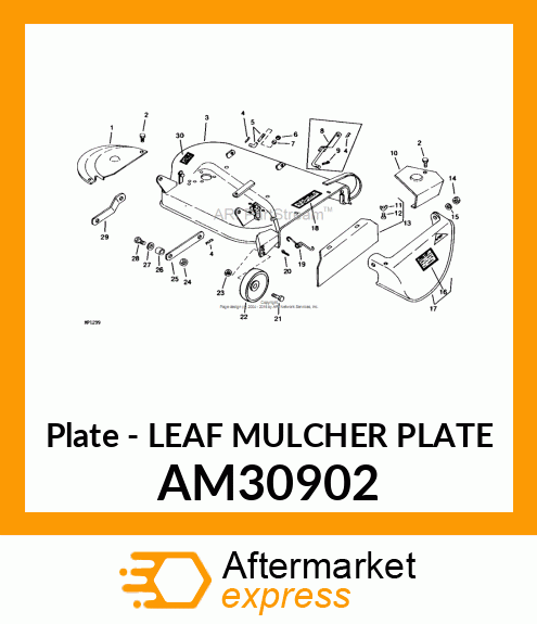 Plate - LEAF MULCHER PLATE AM30902