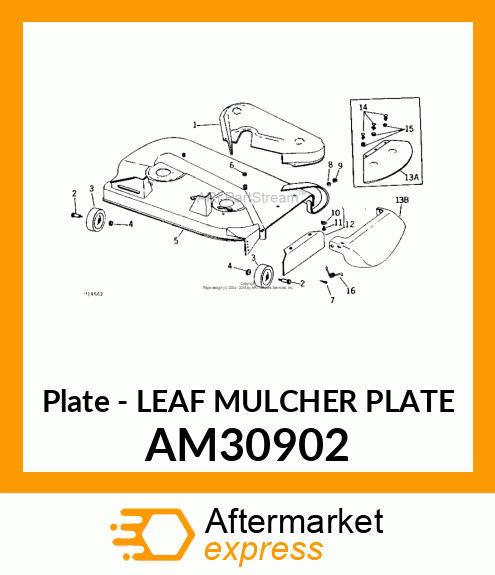 Plate - LEAF MULCHER PLATE AM30902