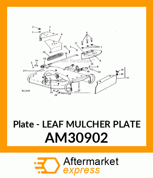 Plate - LEAF MULCHER PLATE AM30902