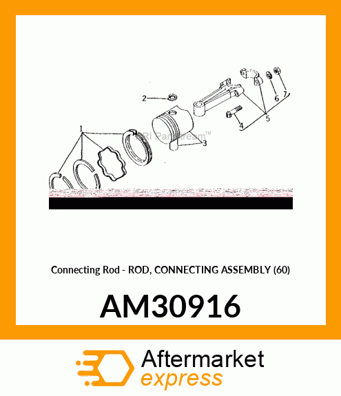 Connecting Rod - ROD, CONNECTING ASSEMBLY (60) AM30916