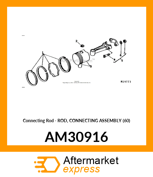 Connecting Rod - ROD, CONNECTING ASSEMBLY (60) AM30916